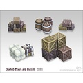 Tabletop-Art Stacked boxes and Barrels set 1 - TTA600016