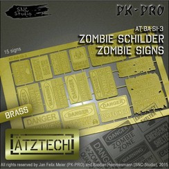 Zombies Waarschuwingsborden - Photo-Etch - AT-BA-SI-3