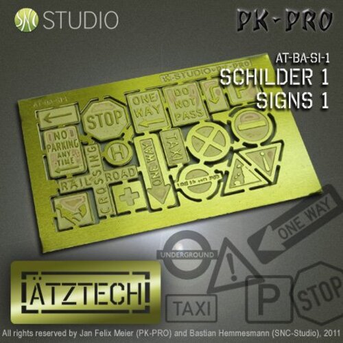Ã„tztech Ã„tztech Signs 1 - Photo-Etch - AT-BA-SI-1