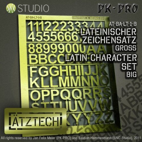 Ã„tztech Ã„tztech Latin Character Set 1 Big - Photo-Etch - AT-BA-LT-1-B