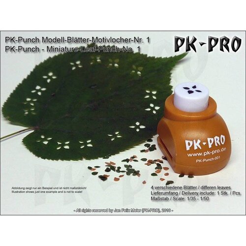 PK-Pro PK Punch - Miniatuur-Leaf Punch-No. 1 - 4xLeaves-Mix - PK-001 Punch