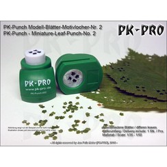 PK Punch - Miniature-Leaf Punch-No. 2 - 4xLeaves-Mix - PK-002 Punch