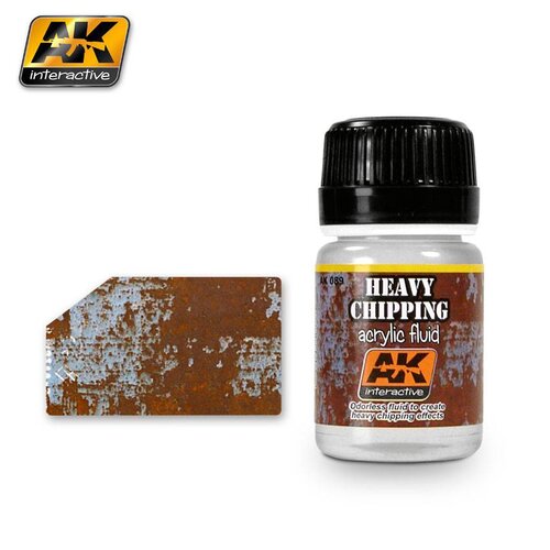 AK interactive Heavy Chipping Effects Acrylic Fluid - AK Weathering Products - 35ml - AK089