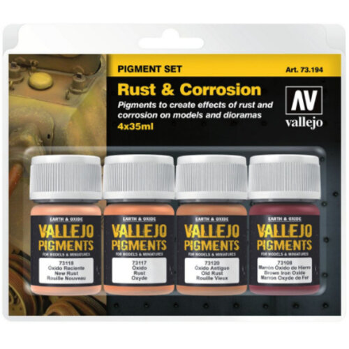 Vallejo Pigment Set Rust & Corrosion - 4 kleuren - 35ml - 73194