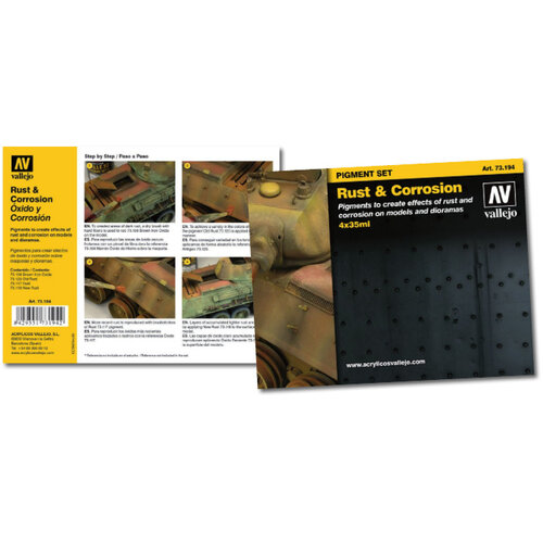 Vallejo Pigment Set Rust & Corrosion - 4 kleuren - 35ml - 73194