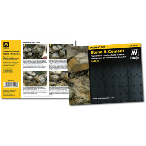 Vallejo Pigment Set Stone & Cement - 4 kleuren - 35ml - 73192