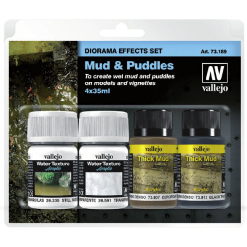 Vallejo Diorama Effects Set Mud & Puddles - 35ml - 71389