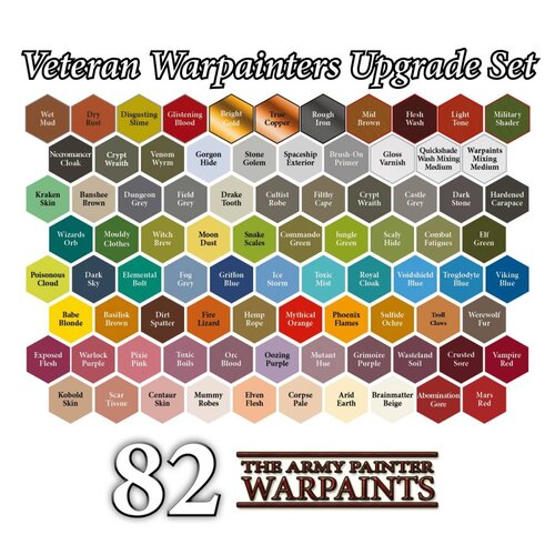 The Army Painter Veteran Warpainters Upgrade Set - 82 kleuren - 17ml - WP8907