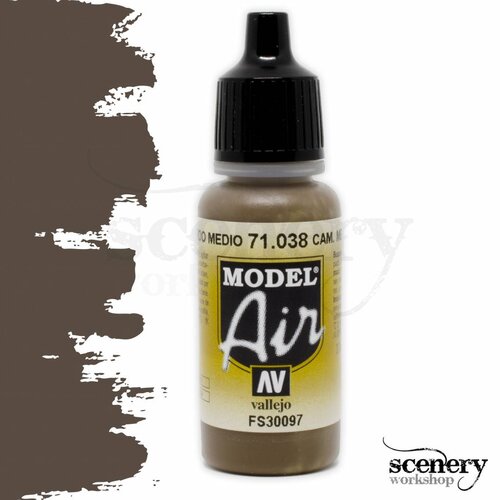 Vallejo Model Air Cam. Medium Brown - 17ml - 71038