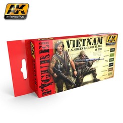 Vietnam US Green & Camouflage - 6 Colors - 17ml - AK3200