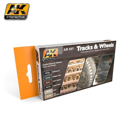 AK interactive Track and Wheels Colors - 6 kleuren - 17ml - AK557