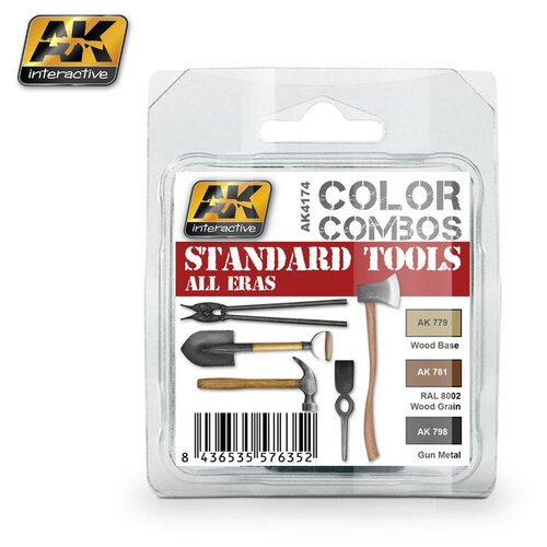 AK interactive Standard Tools All Eras Color Combos - 3 colors - 17ml - AK4174