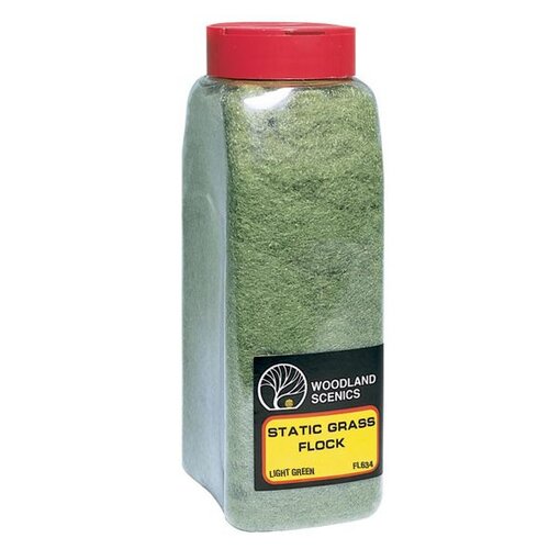 Woodland Scenics Static Grass Flock Light Green Shaker - 945cmÂ³ - FL634