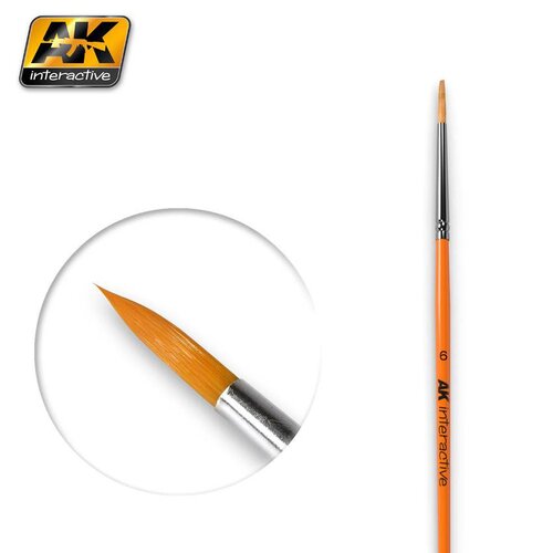 AK interactive Round Brush 6 Synthetic - AK-606