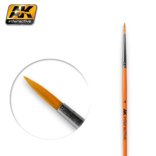 AK interactive Round Brush 4 Synthetic - AK-605