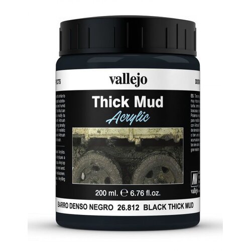 Vallejo Black Mud Thick Mud Weathering Effects - 200ml - 26812