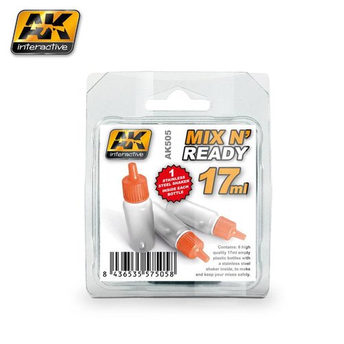 AK interactive Mix n' ready empty pots - 6x - 17ml - AK505
