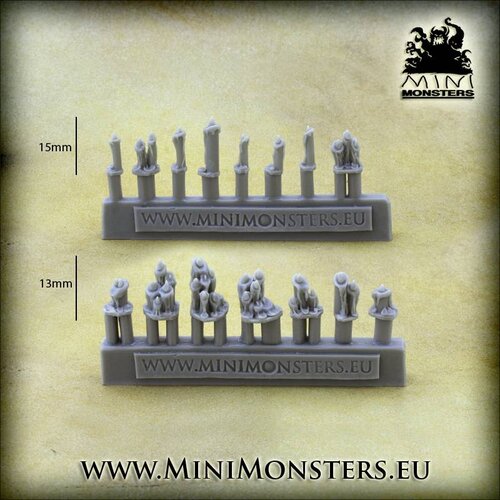 Mini Monsters Candles - 15st - MM-35