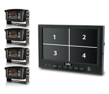 Sven 9" QUAD camera systeem met 4 camera’s