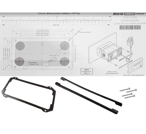 Navico RS40/V60 VHF Flush Mounting kit