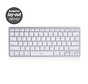 Tastatur Bluetooth, Qwerty, zilver mit wit