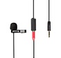 SR-LMX1+ dasspeld Mikrofon mit 3.5mm TRRS connector und 4m extension Kabel