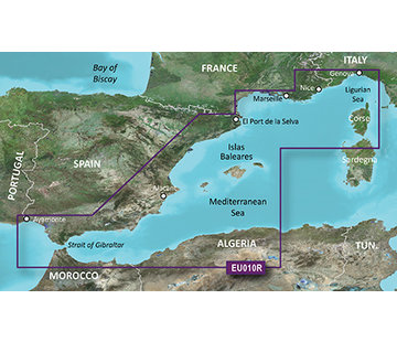 Garmin VEU010R BlueChart g3 Vision Spanje en Middellandse Zeekust
