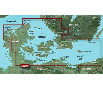 Garmin VEU021R Denemarken Oost-Zweden Zuidoost BlueChart g3 Vision kaart