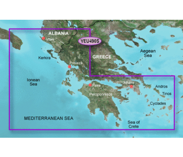 Garmin Greece West Coast & Athens BlueChart g3 Vision kaart