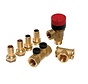 Connection kit for calorifier with pressure relief valve and check valve