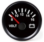 Voltmeter 8 tot 16Volt, zwart