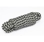 Mooring rope black/white polyester 14 mm, 16 strands, rope length 10 meters