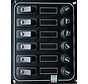 Switch panel with 6 switches, black