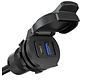130 Smart USB C/A waterdichte inbouwlader met USB-C PD en USB-A