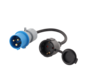 adaptersnoer CEE naar Schuko 3x2,5 mm² 40 cm