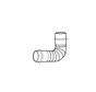 Bent Joint L angled exhaust connector for FF-95 heater