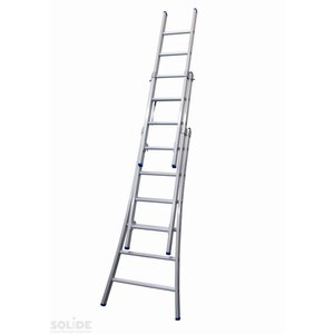 Solide Solide Ladder Type D gecoat driedelig uitgebogen 3x6 sporten