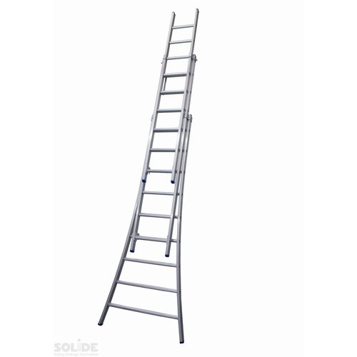 Solide Solide Ladder Type D gecoat driedelig uitgebogen 3x9 sporten