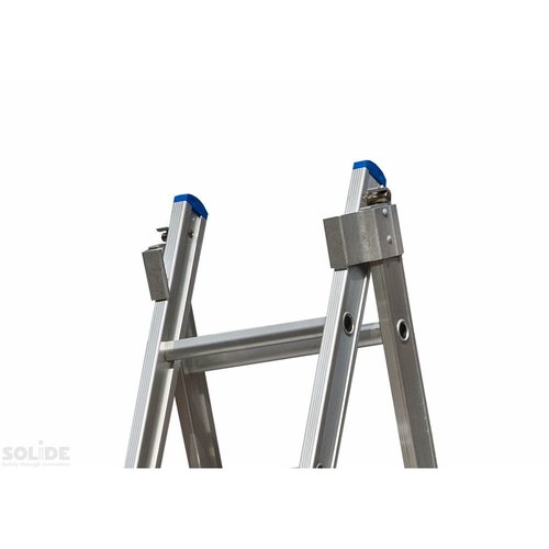 Solide Ladder Type CB dubbel uitgebogen 2x14 sporten + gevelrollen