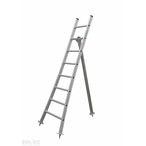 Eurostairs Eurostairs Plukladder enkel uitgebogen 1x8 sporten Eurostairs Eurostairs Plukladder enkel uitgebogen 1x8 sporten
