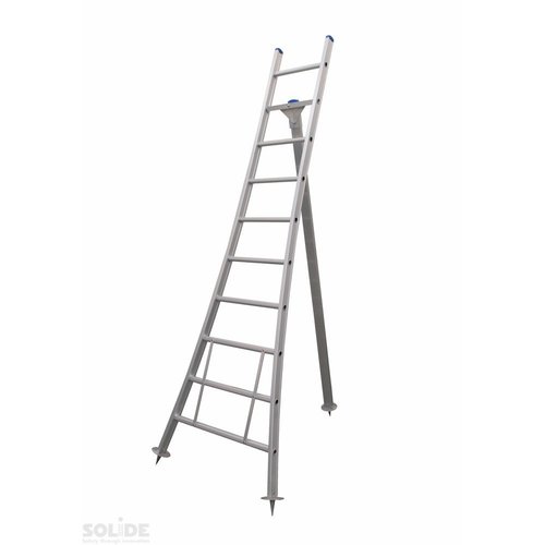 Eurostairs Eurostairs Plukladder enkel uitgebogen 1x10 sporten Eurostairs Eurostairs Plukladder enkel uitgebogen 1x10 sporten