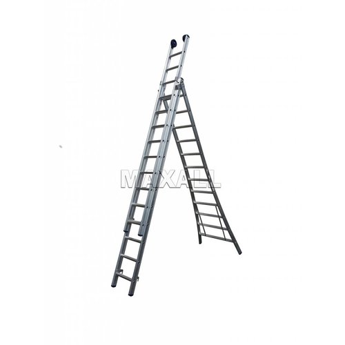 Eurostairs Eurostairs Reform ladder driedelig uitgebogen 3x9 sporten Eurostairs Eurostairs Reform ladder driedelig uitgebogen 3x9 sporten