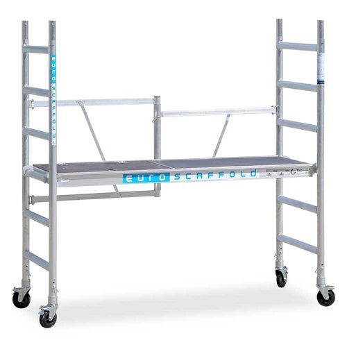 Euroscaffold Complete kamersteiger 75x190x3m werkhoogte platform met luik Euroscaffold Complete kamersteiger 75x190x3m werkhoogte platform met luik