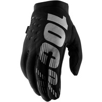 100% Brisker Glove - Black/Grey