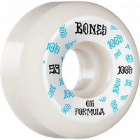 Bones 100's #3 Sidecut Wheels White 100A 53mm