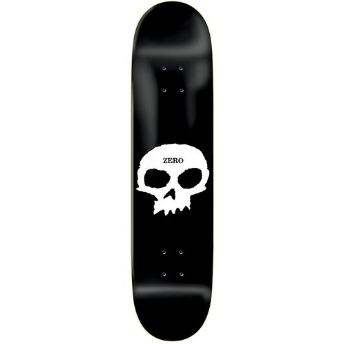 Zero Single Skull Deck - Black 8.25"