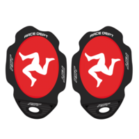 RST Flag Series Factory Knee Sliders - Manx Red