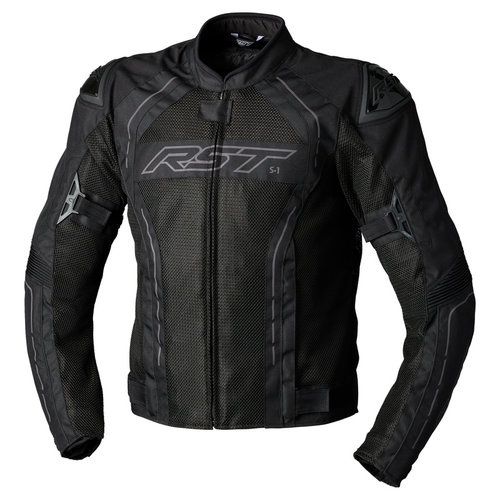 RST S1 Mesh CE Mens Textile Jacket - Black/Black