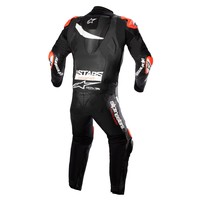 Alpinestars Gp Plus V4 Leather Suit - Black/White/Red Fluo