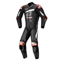 Alpinestars Gp Plus V4 Leather Suit - Black/White/Red Fluo